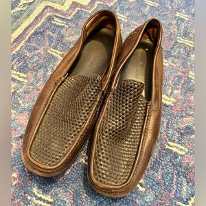 Men’s Leather Tommy Bahama Brown Slip-On Driving Shoes Size 12